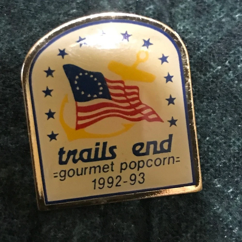 Vtg 1992 93 Trails End Popcorn Advertising Boy Scouts Enamel Lapel Pin